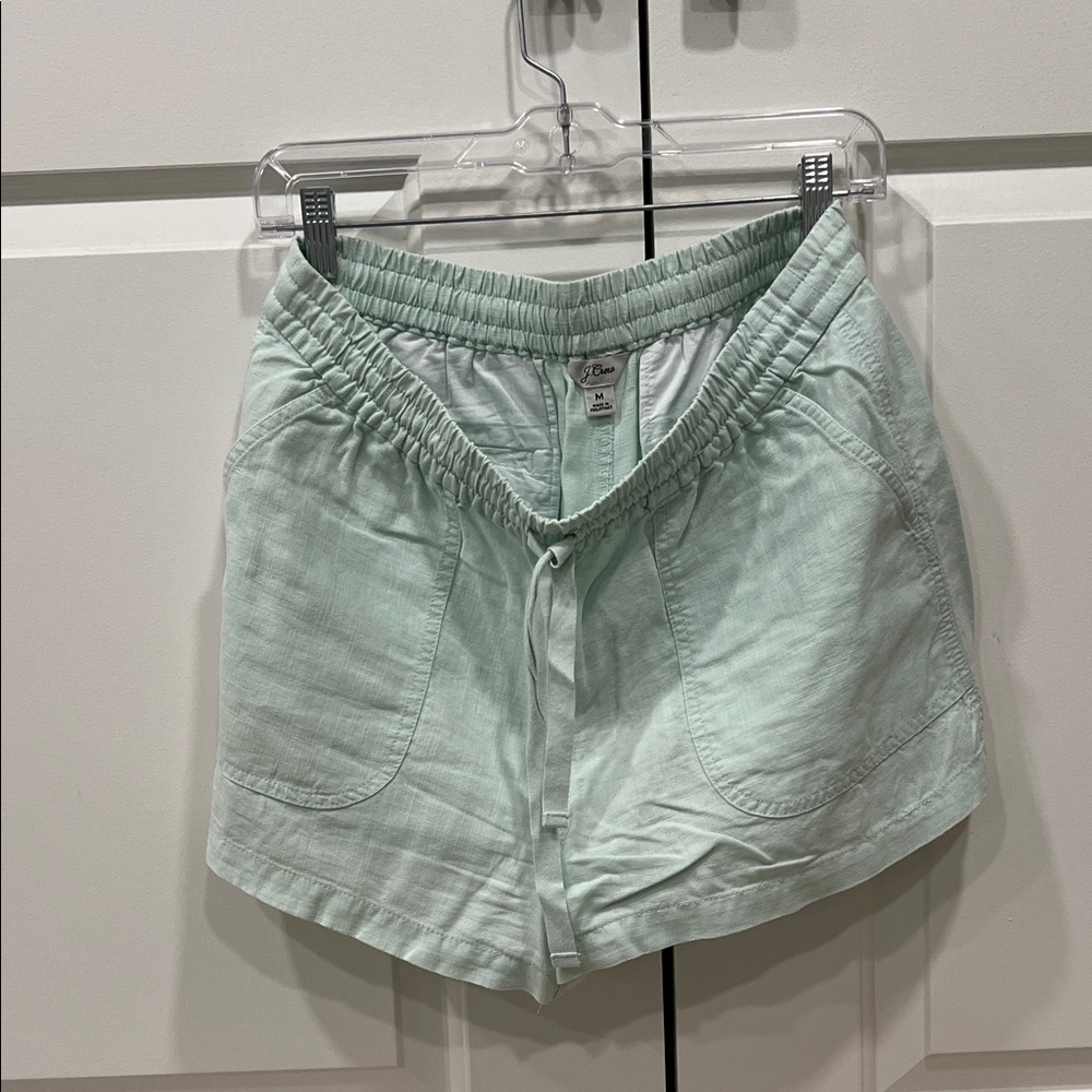 J. Crew Factory Light Green Women's Linen Shorts